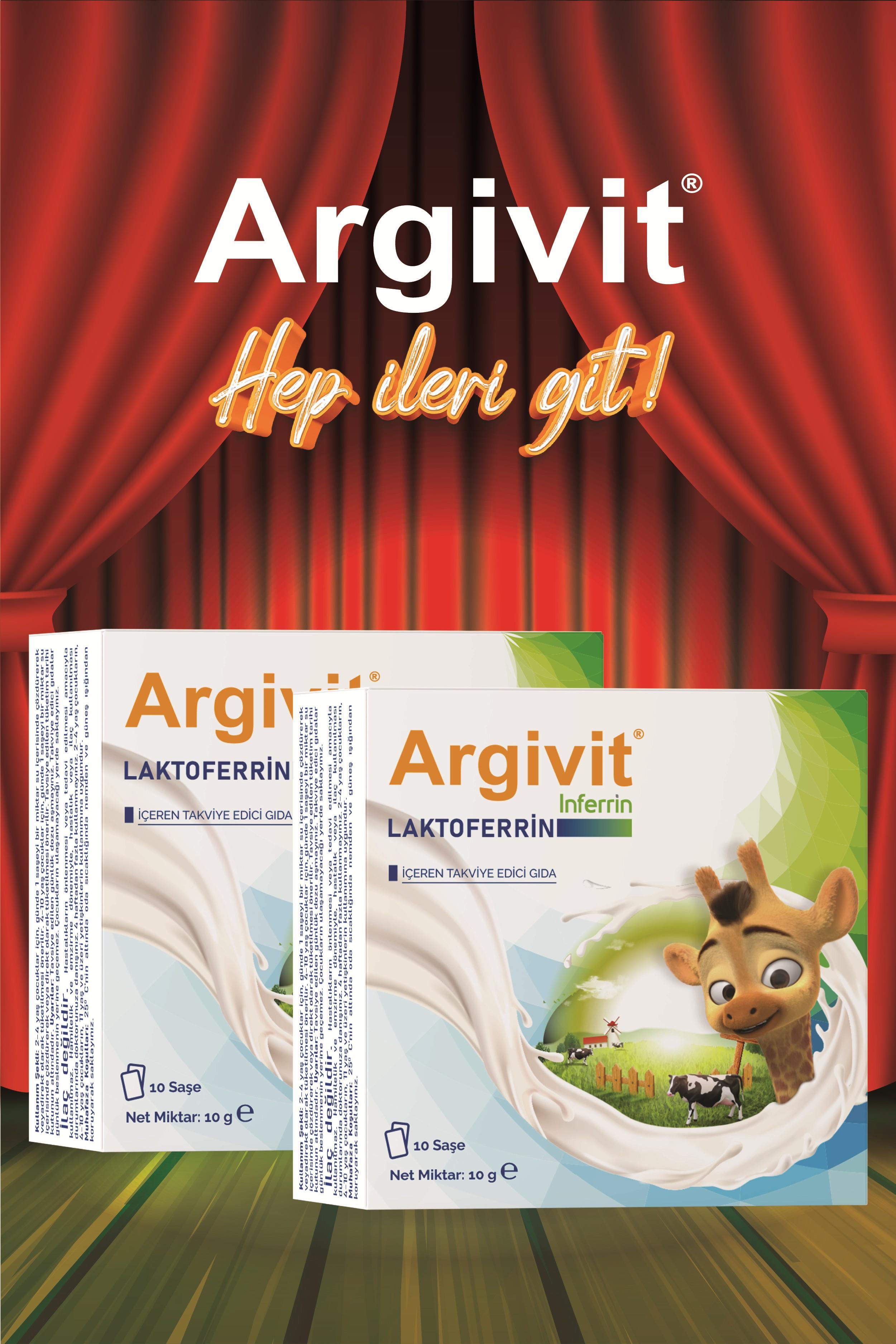 Argivit İnferrin Laktoferrin İçeren Takviye Edici Gıda 10 Saşe 2li Paket