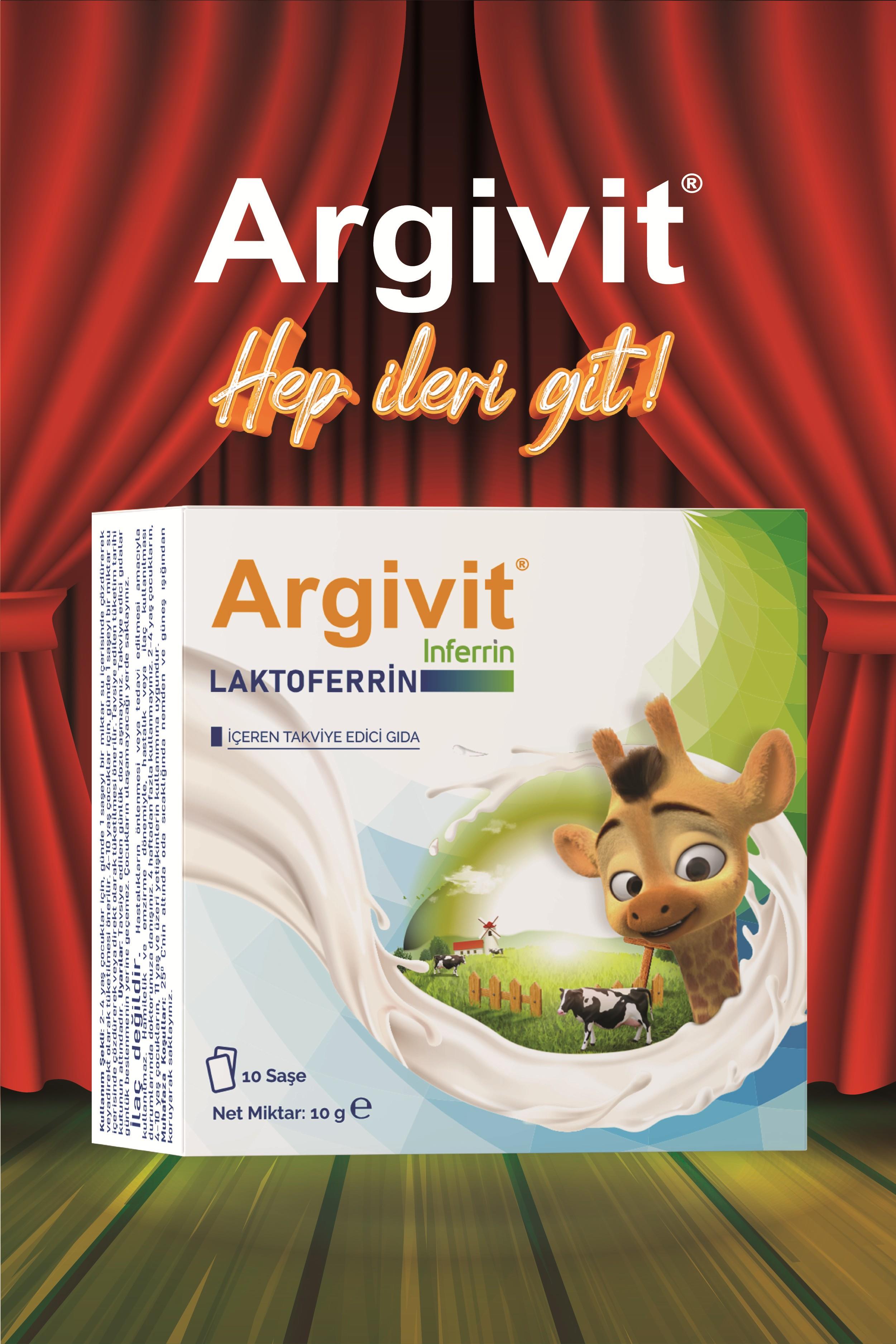 Argivit Inferrin Lactoferrin-Food Supplement Containing Lactoferrin 10 Sachets