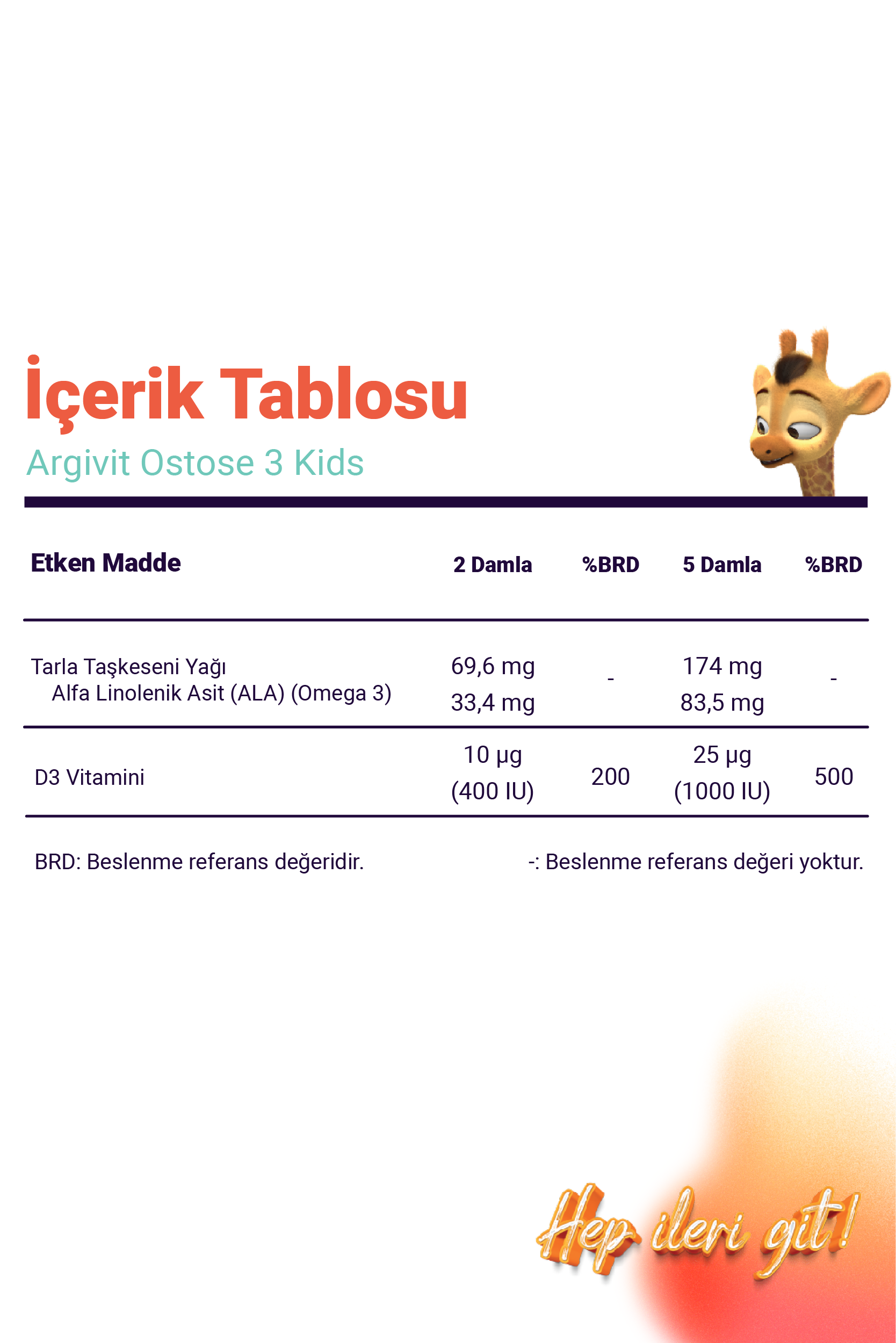 Argivit Ostose 3 Kids Omega 3 ve Vitamin D3 içeren Takviye Edici Gıda 10 ml