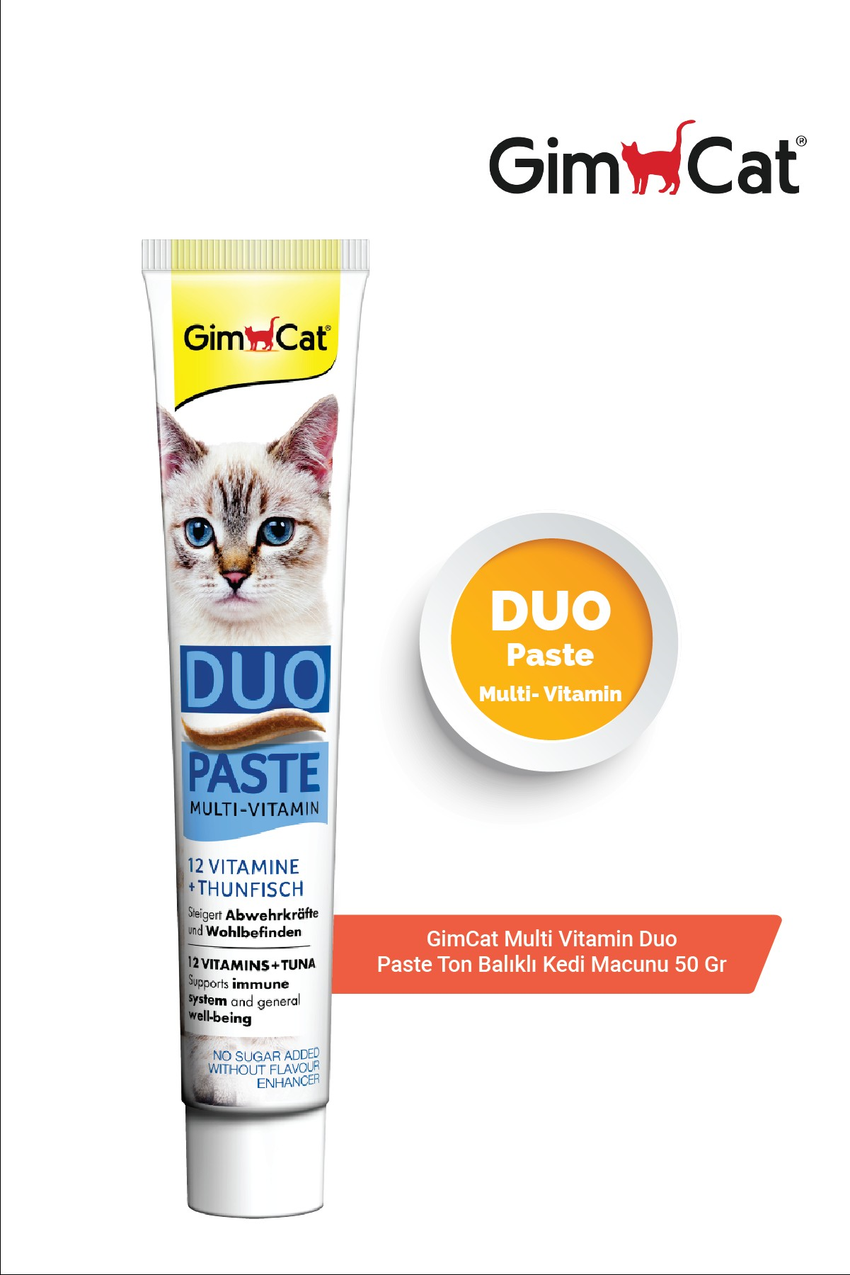 GimCat Multi-Vitamin Duo Paste Tuna + 12 Vitaminli 50 Gr
