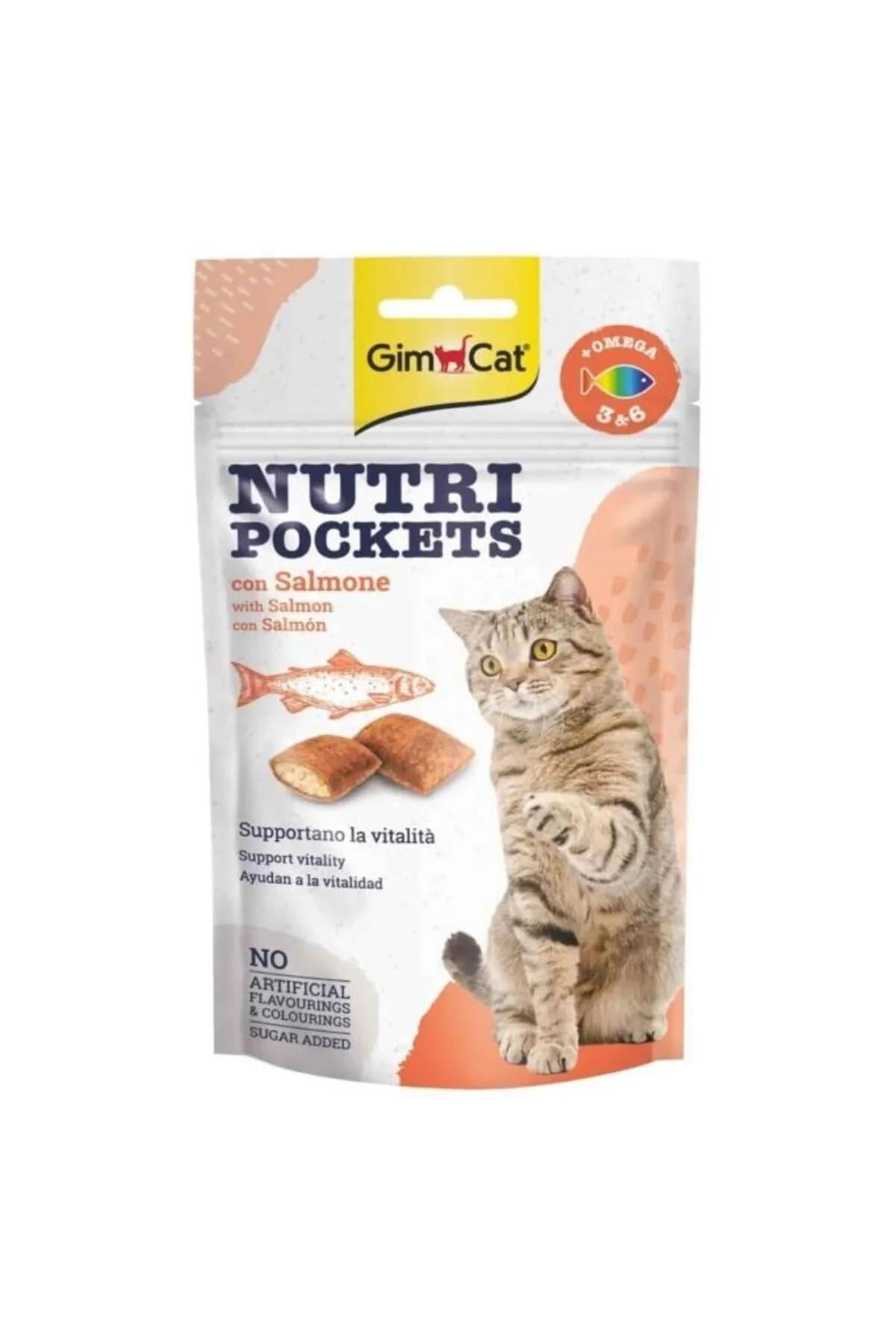 Gimcat Nutri Pockets Con Salmone Balıklı Kedi Ödül Maması 60gr