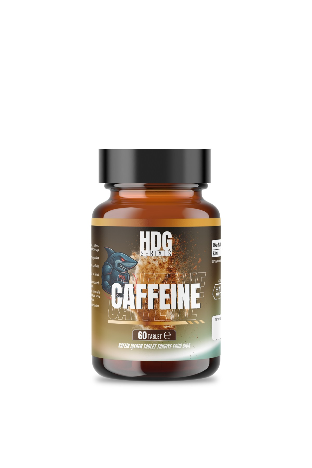 HDG SERIALS Caffeine Kafein İçeren Tablet Form Takviye Edici Gıda 60 Tablet