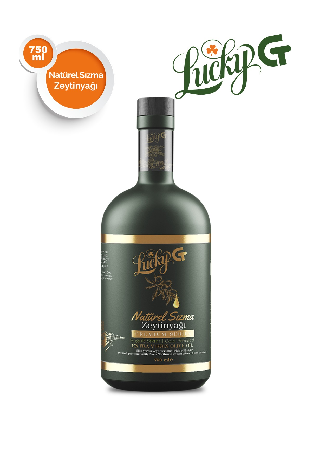 Lucky GT Natürel Sızma Soğuk Sıkım Zeytinyağı Premium Seri 750 ml