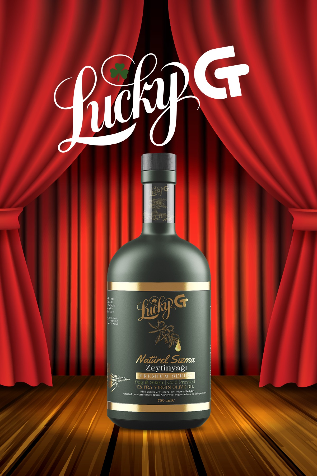 Lucky GT Natürel Sızma Soğuk Sıkım Zeytinyağı Premium Seri 750 ml