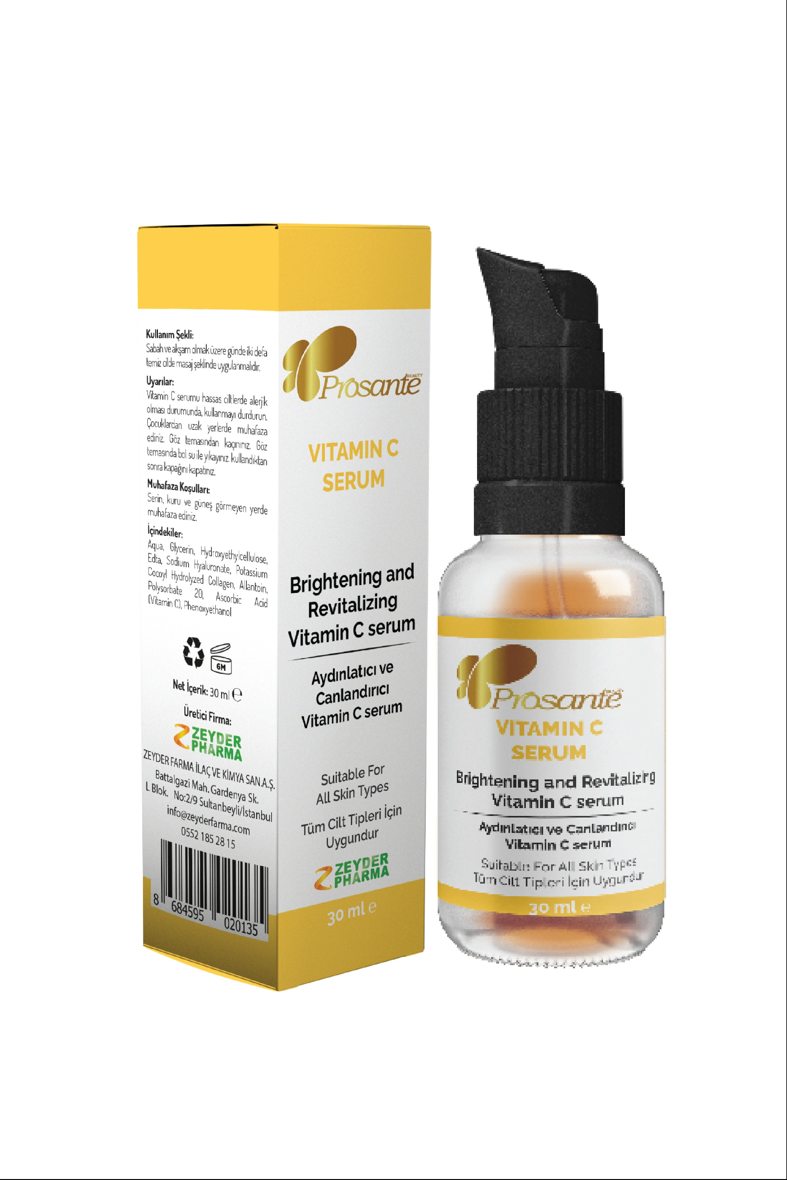 Prosante Aydınlatıcı Ve Canlandırıcı Vitamin C Serum 30 ml