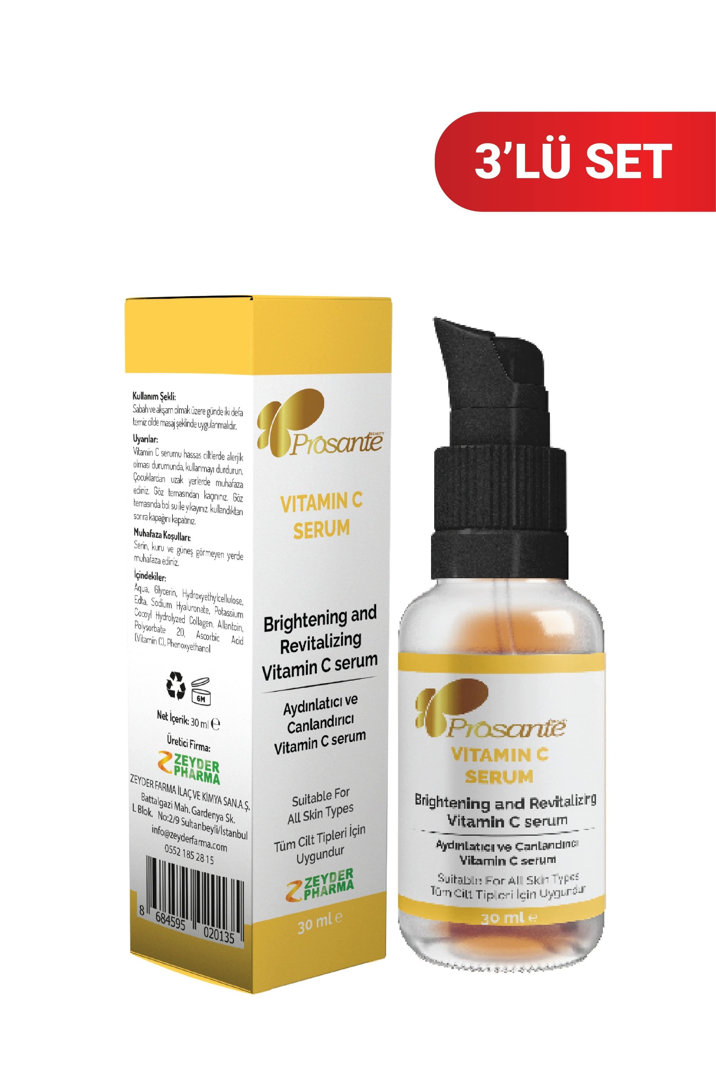Prosente Vitamin C Serum 30ml x 3 Adet