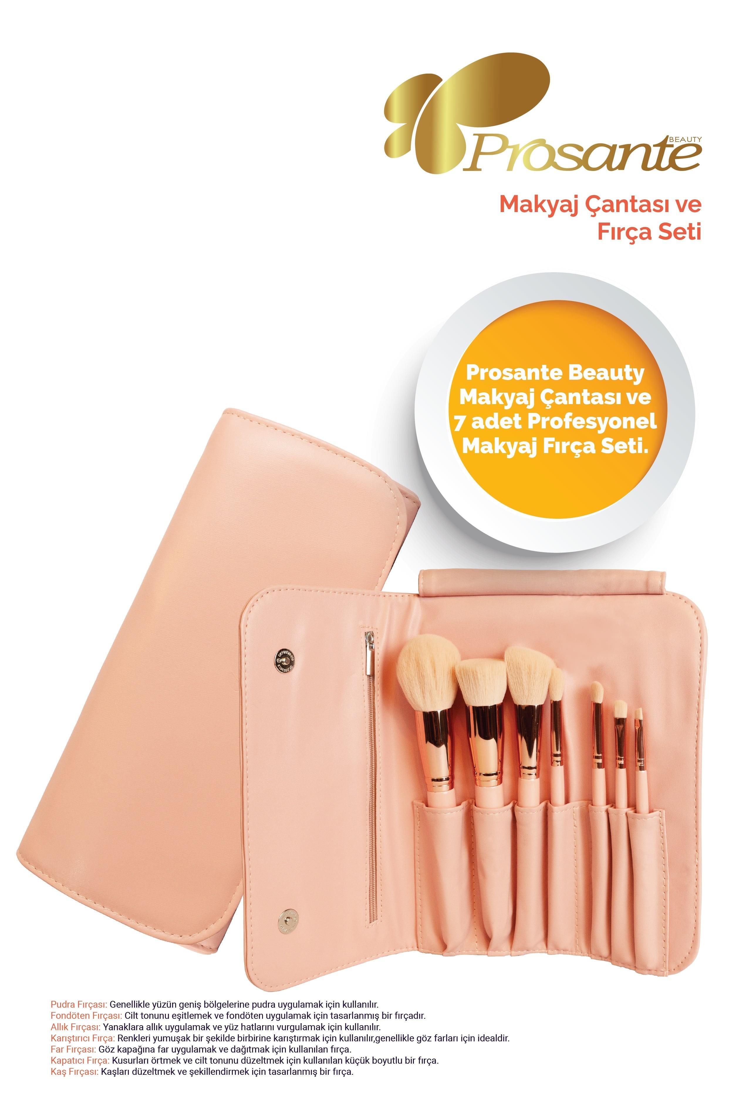 Prosante Beauty Makyaj Çantası ve Fırça Seti