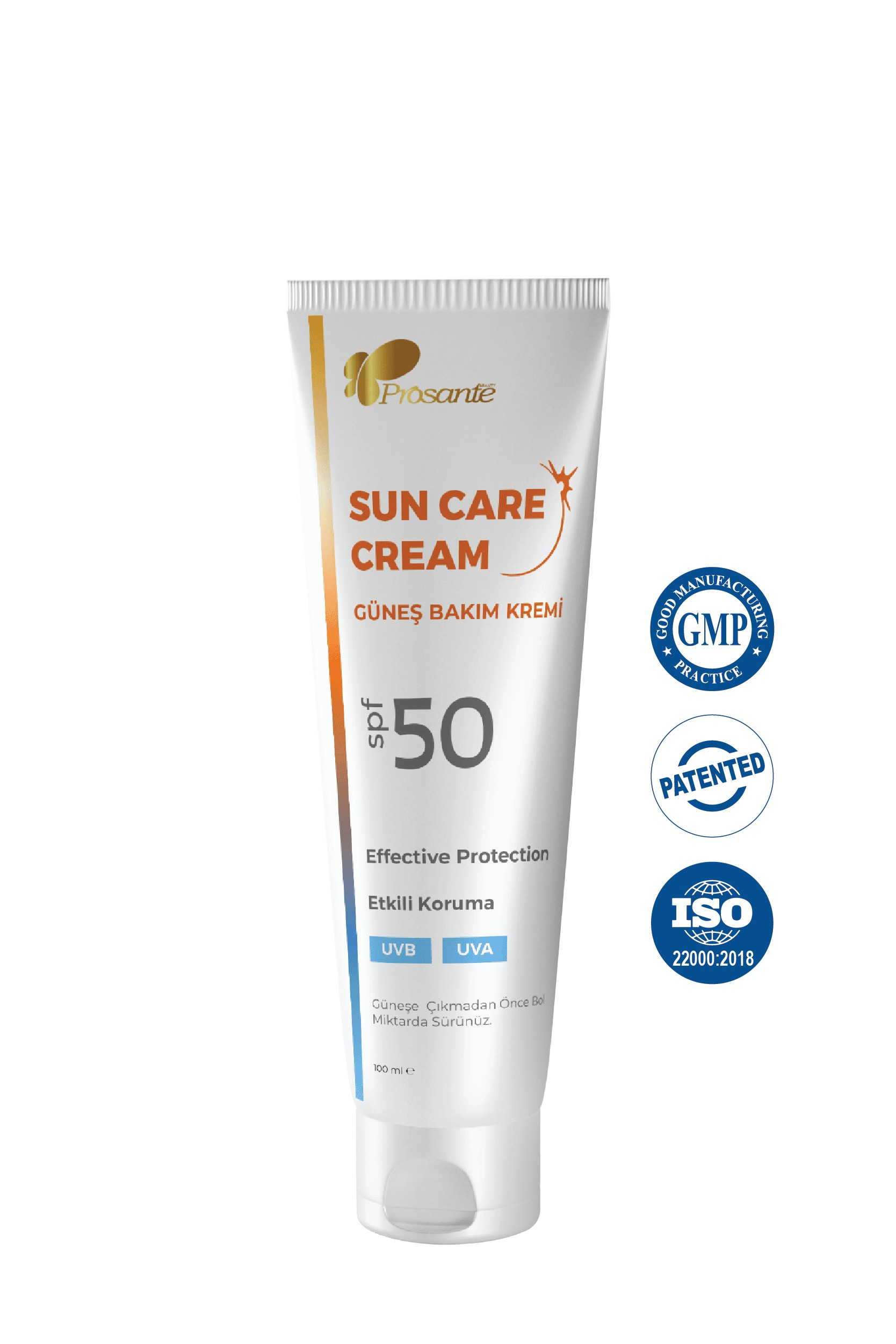Prosante Güneş Bakım Kremi SPF 50 Etkili Koruma UVB UVA 100 ml