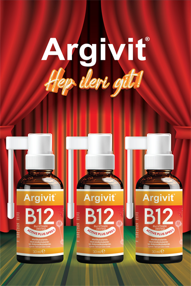 Argivit Active Plus B12 Vitamin 3lü Paket (Metilkobalamin, Hidroksikobalamin ve Adenozilkobalamin) Sprey 30 ml