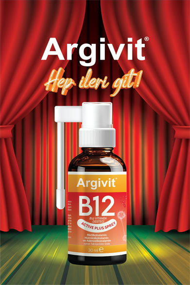 Argivit Active Plus B12 Vitamin (Metilkobalamin, Hidroksikobalamin ve Adenozilkobalamin) Sprey 30 ml