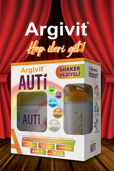 Argivit Auti Taurin, Sitikolin, Fosfotidilserin ve Üzüm Ekstresi 400 gr + Shaker