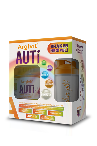 Argivit Auti Taurin, Sitikolin, Fosfotidilserin ve Üzüm Ekstresi 400 gr + Shaker