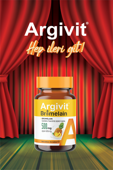 Argivit Bromelain İçeren Takviye Edici Gıda 500 mg 60 Tablet