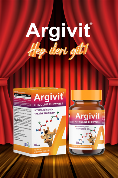 Argivit Citicoline Chewable Sitikolin İçeren Takviye Edici Gıda 30 Tablet