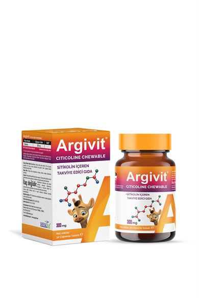 Argivit Citicoline Chewable Sitikolin İçeren Takviye Edici Gıda 30 Tablet