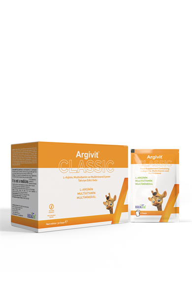 Argivit Classic Sachet Dietary Supplement Containing Phosphatidylserine, L-Arginine, Multivitamins, and Multiminerals 30 Sachet