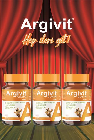 Argivit Classic Fosfotidilserin, L-Arjinin, Multivitamin ve Multimineral İçeren Tablet 3’lü Paket 30 Tablet