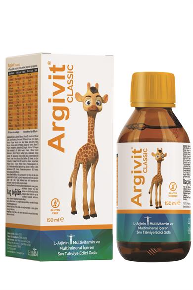 Argivit Classic L-Arjinin, Multivitamin ve Multimineral İçeren Sıvı 150 ml 3lü Paket - Portakal ve Vanilya Aromalı