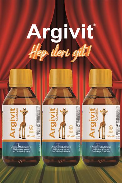 Argivit Classic L-Arjinin, Multivitamin ve Multimineral İçeren Sıvı 150 ml 3lü Paket - Portakal ve Vanilya Aromalı