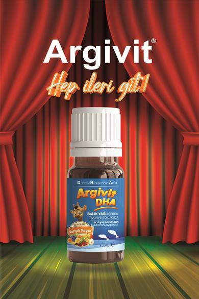 Argivit DHA 10 ml Damla Balık Yağı İçeren Takviye Edici Gıda - Karışık Meyve Aromalı