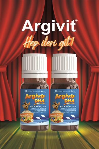 Argivit DHA 10 ml Damla Balık Yağı İçeren Takviye Edici Gıda 2’li Paket - Karışık Meyve Aromalı 