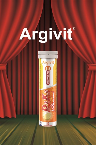 Argivit Efervesan C D3, K2 Vitamin İçeren 10 Tablet