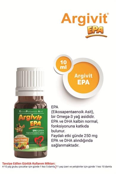 Argivit EPA İçeren Damla Balık Yağı 10 ml 2’li Paket - Tutti Frutti Aromalı