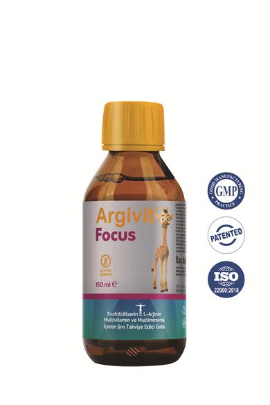 Argivit Focus Fosfotidilserin, L-Arjinin, Multivitamin ve Multimineral İçeren Sıvı 150 ml - Portakal ve Vanilya Aromalı