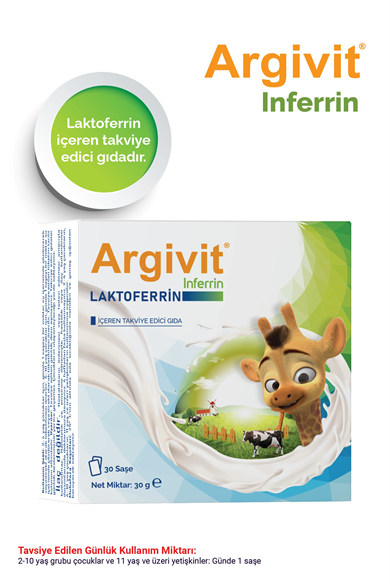 Argivit İnferrin Laktoferrin İçeren Takviye Edici Gıda 30 Saşe