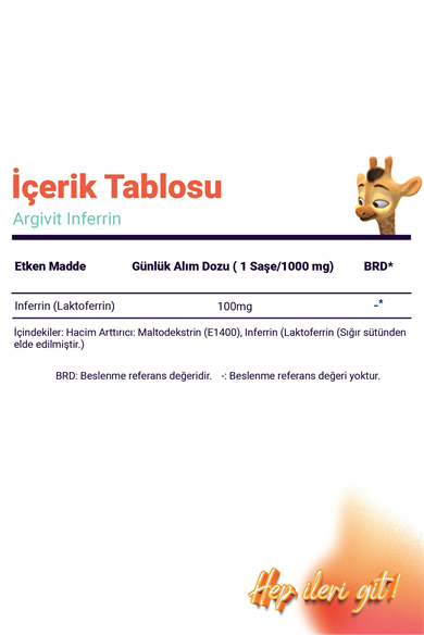 Argivit İnferrin Laktoferrin İçeren Takviye Edici Gıda 30 Saşe