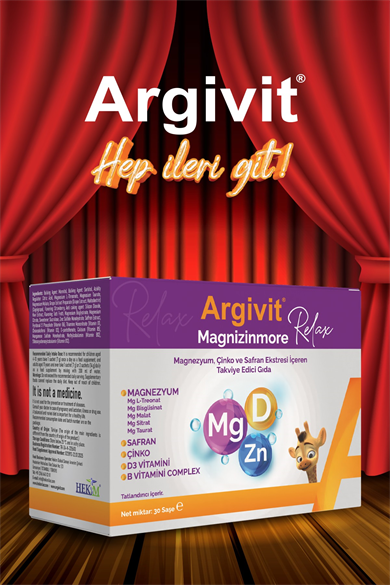 Argivit Magnizinmore Relax Magnezyum, Çinko ve Safran Ekstresi İçeren Takviye Edici Gıda 30 Saşe