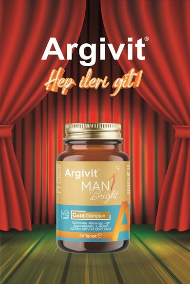 Argivit Man Bright Tablet ( Cüce Palmiye (Saw Palmetto), Safran, Isırgan ve L-Arjinin ) 30 Tablet