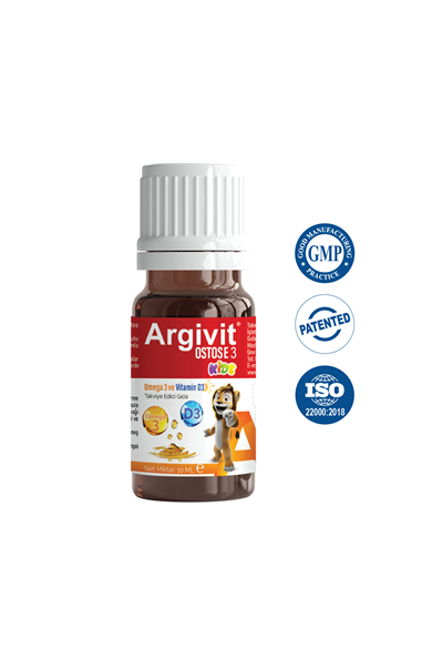 Argivit Ostosse3 Kids Omega 3 ve Vitamin D3 içeren Takviye Edici Gıda 10 ml