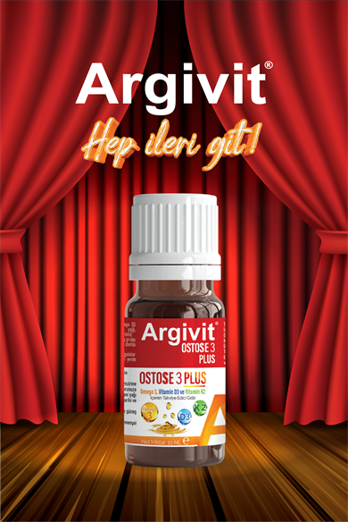 Argivit Ostose 3 Plus Omega 3 ve Vitamin D3 içeren Takviye Edici Gıda 10 ml