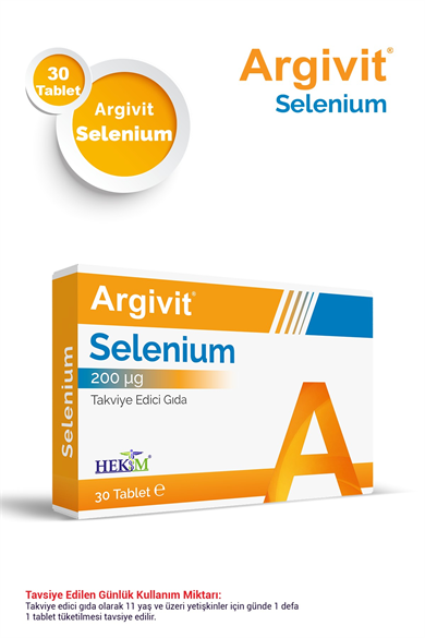 Argivit Selenium, Selenyum İçeren Takviye Edici Gıda 30 Tablet