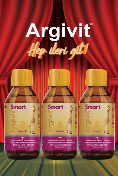 Argivit Smart (Fosfotidilserin, Kolin, L-Karnitin, L-Arjinin, Multivitamin, Multimineral) Şurup 150 ml 3’lü Paket - Portakal ve Vanilya Aromalı