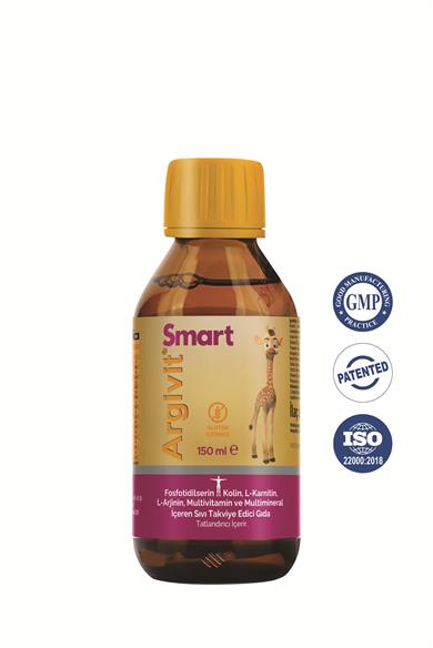 Argivit Smart (Fosfotidilserin, Kolin, L-Karnitin, L-Arjinin, Multivitamin, Multimineral) Şurup 150 ml - Portakal ve Vanilya Aromalı