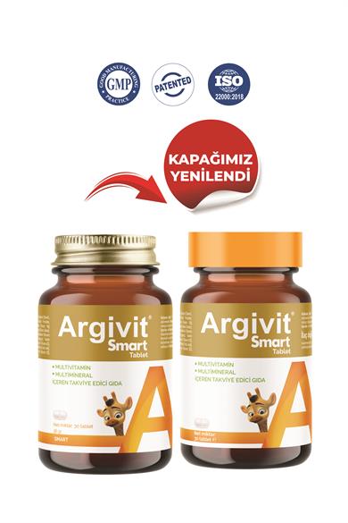 Argivit Smart Tablet 30 Tablet - Fosfatidilserin, Kolin, L-Arginin, Multivitamin ve Multimineral