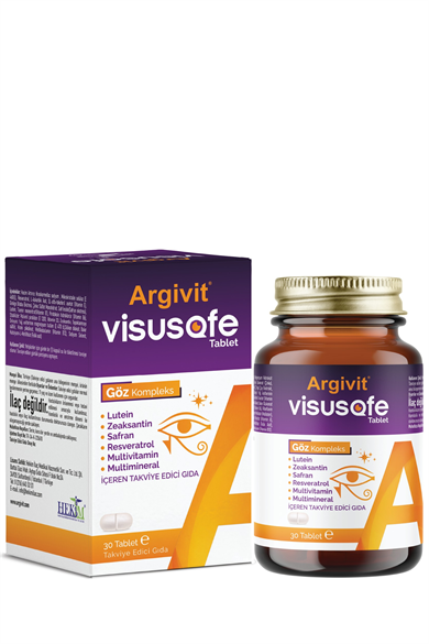 Argivit Visusafe 30 Tablet 3’lü Paket - Göz Kompleks (Lutein, Zeaksantin, Safran, Resveratrol, Multivitamin Ve Multimineral)