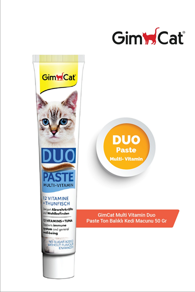 GimCat Multi-Vitamin Duo Paste Tuna + 12 Vitaminli 50 Gr