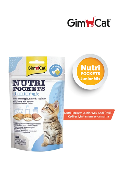 GimCat Nutrıpockets Junior Mix Kedi Ödül Tableti 60gr