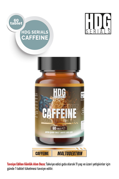 HDG SERIALS Caffeine Kafein İçeren Tablet Form Takviye Edici Gıda 60 Tablet