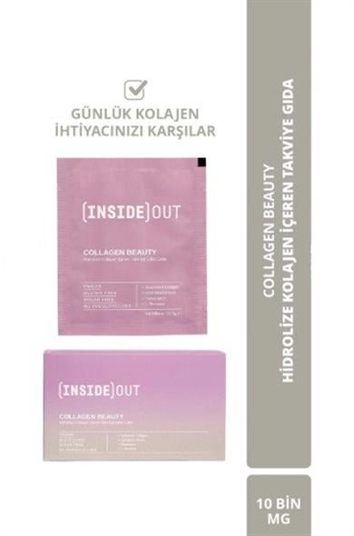 Insıde Out Collagen Beauty Hidrolize Kolajen İçeren Takviye Edici Gıda