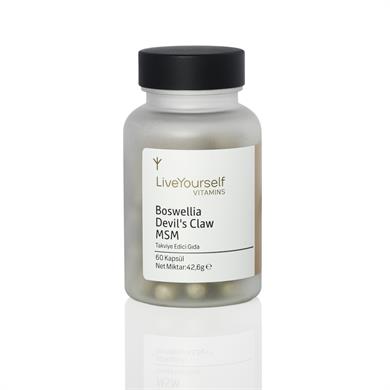 Live Yourself Boswellia Devils Claw Msm Kür Takviye Edici Gıda 60 Kapsül
