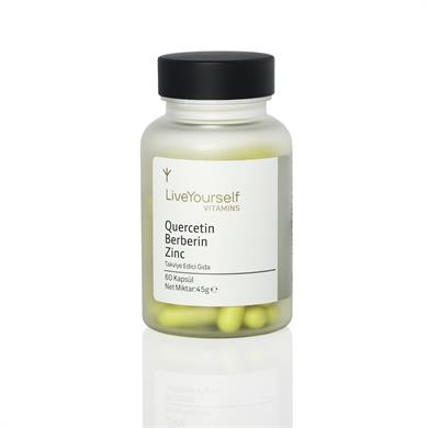 Live Yourself Kuersetin, Berberis Vulgaris ve Çinko Pikolinat içeren Takviye Edici Gıda 60 Kapsül
