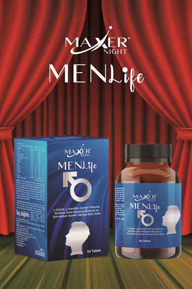 Maxer Night Men Life L-Arjinin, L-Karnitin, Epimedium İçeren 60 Tablet