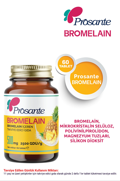 Prosante Bromelain İçeren Takviye Edici Gıda 500 mg 60 Tablet