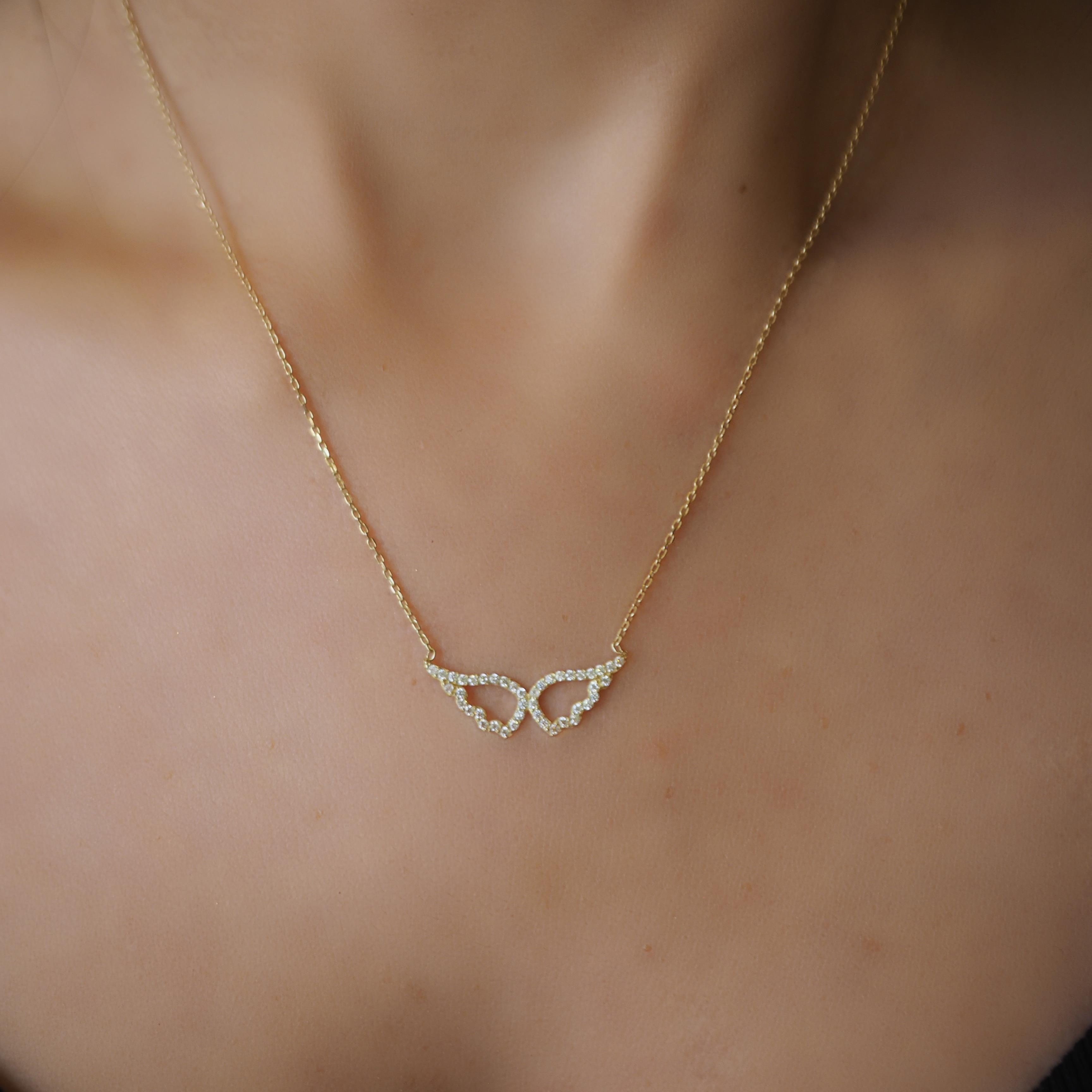 Mardeluz Melek Kanadı Altın Kolye 8 Ayar 1.63  gr 