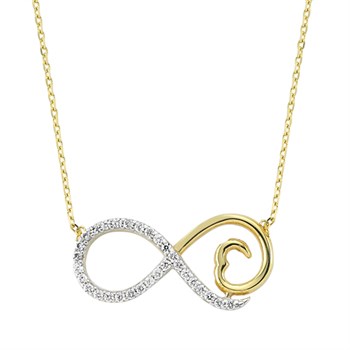 Mardeluz Taşlı Sonsuzluk Altın Kolye 8 Ayar 1.51  gr