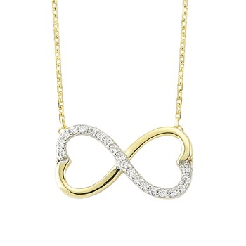 Mardeluz Taşlı Sonsuzluk Altın Kolye 8 Ayar 1.76  gr